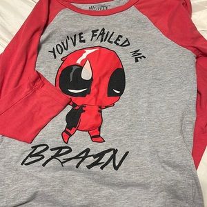 Deadpool long sleeve kids shirt.